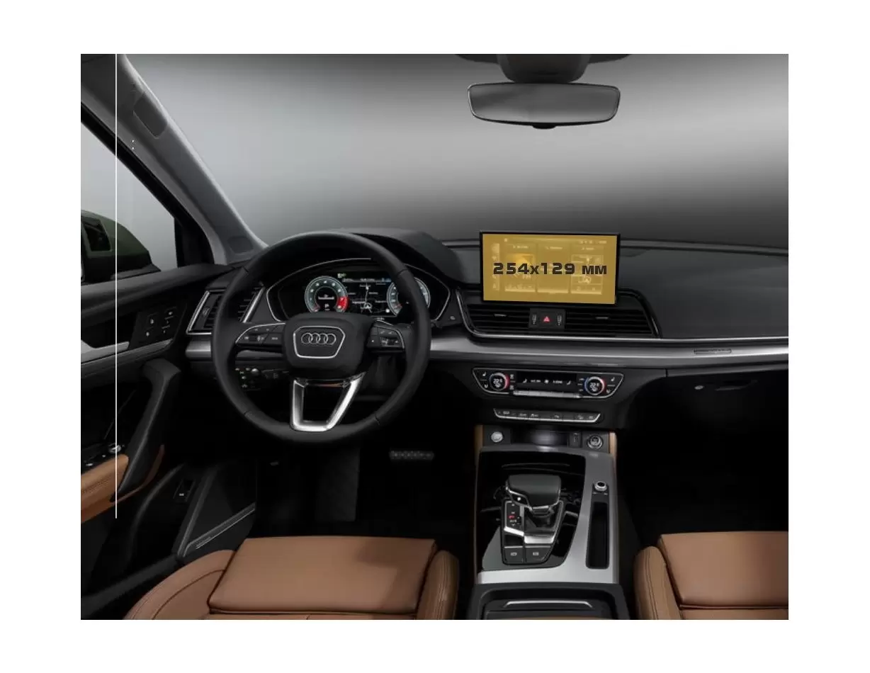 Audi Q5 II (FY) Facelift 2019 - Present Digital Speedometer Audi Virtual Cockpit 12" DisplayschutzGlass Kratzfest Anti-Fingerpri