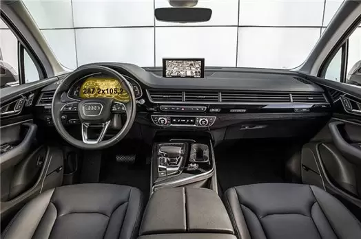 Audi Q5 II (FY) Facelift 2019 - Present Multimedia MMI 8,3" DisplayschutzGlass Kratzfest Anti-Fingerprint Transparent - 1- Cockp