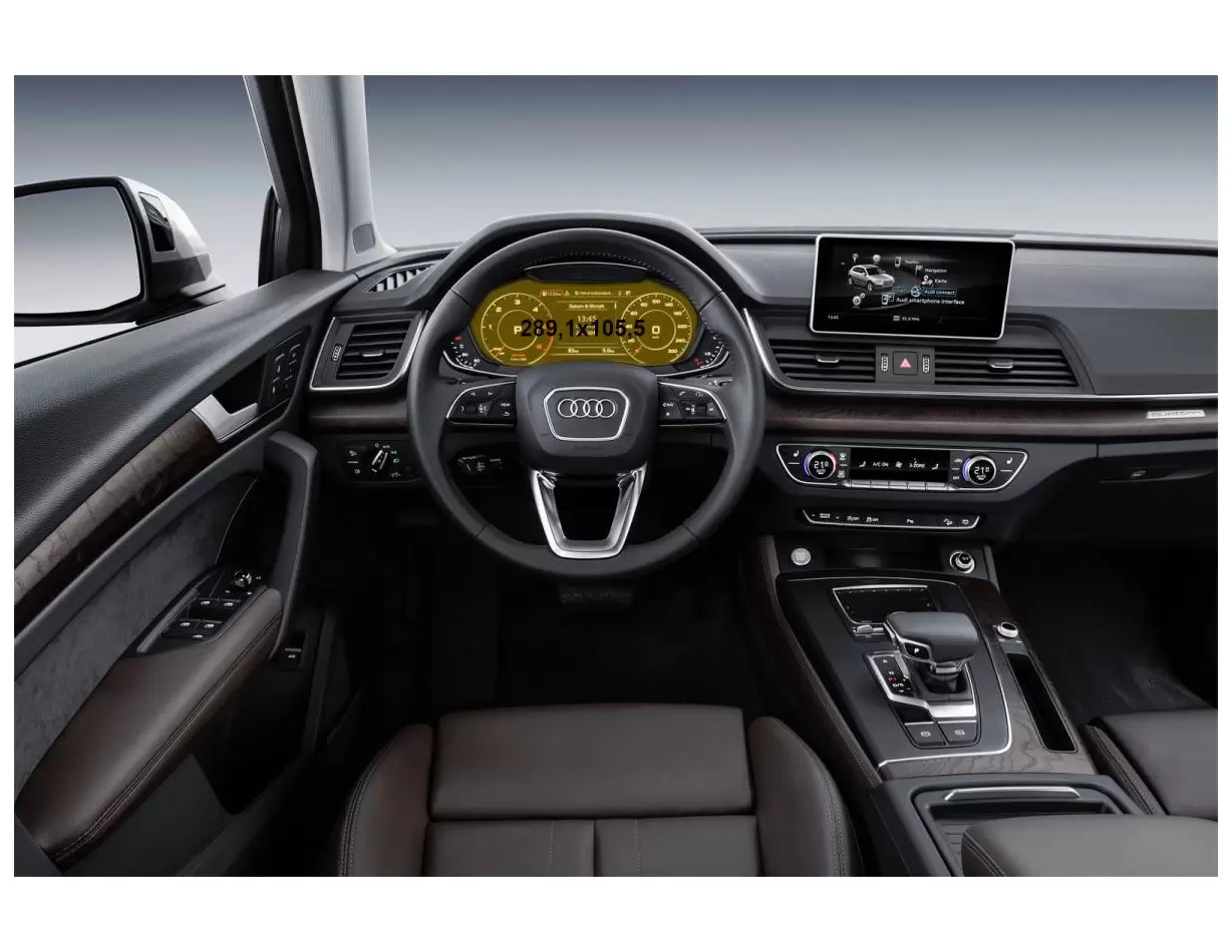 Audi Q5 II (FY) Facelift 2019 - Present Digital Speedometer Audi Virtual Cockpit 12" ExtraShield Screeen Protector