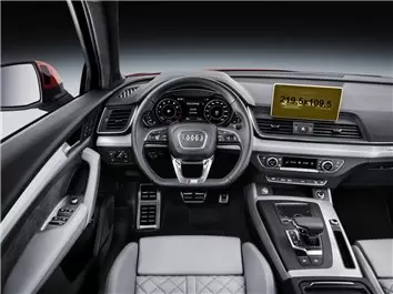 Audi Q5 II (FY) Pre-facelift 2016 - 2019 Multimedia MMI 7" DisplayschutzGlass Kratzfest Anti-Fingerprint Transparent - 1
