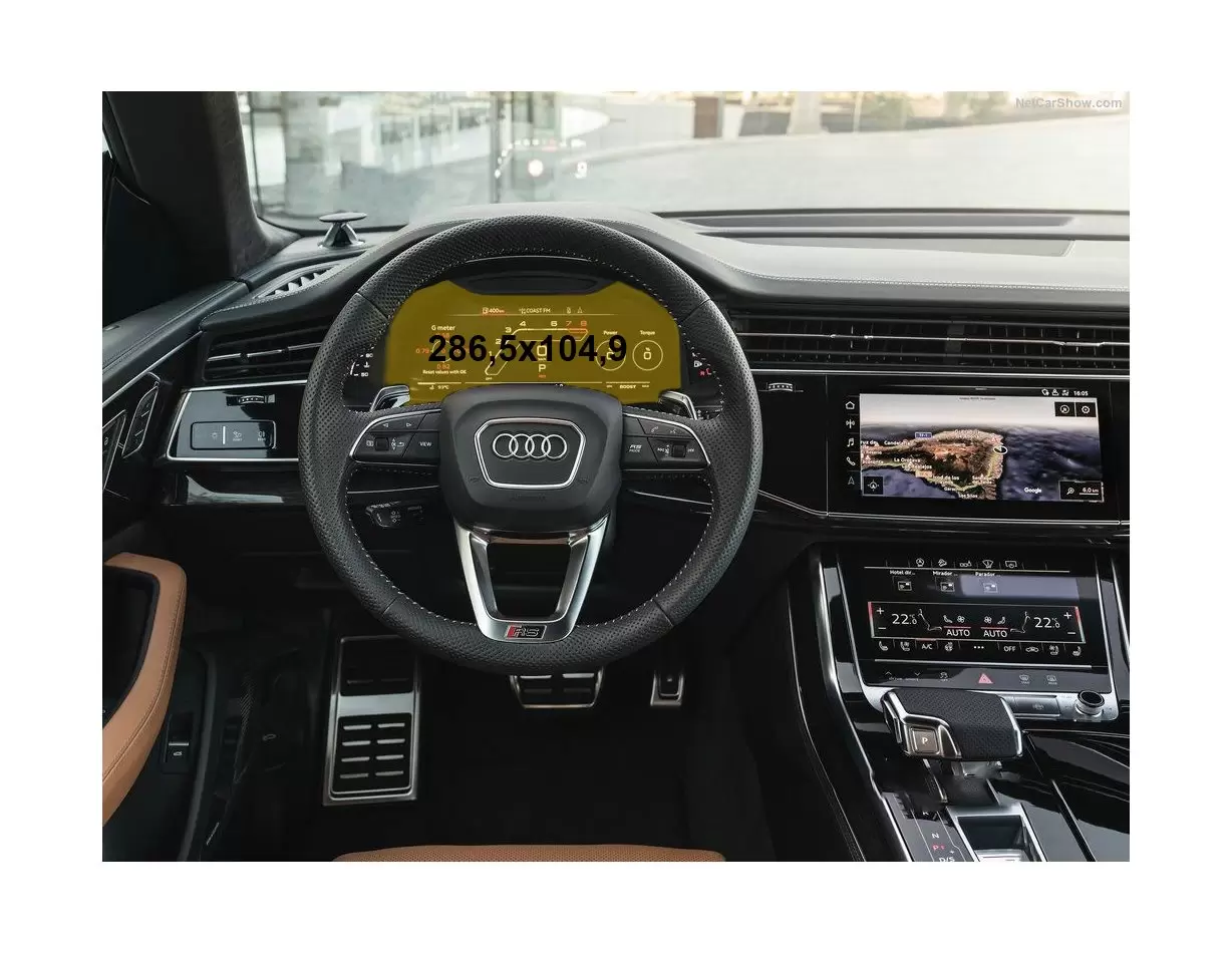 Audi Q7 II (4M) Facelift 2019- Present Digital Speedometer Audi Virtual Cockpit 12,3" 286,5?104,9 ?? ExtraShield Screeen Protect