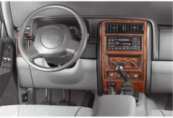Chrysler Cherokee 04.1997 3D Inleg dashboard Interieurset aansluitend en pasgemaakt op he 9 -Teile