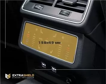 Audi Q7 II (4M) Facelift 2019- Present Rear climate control DisplayschutzGlass Kratzfest Anti-Fingerprint Transparent