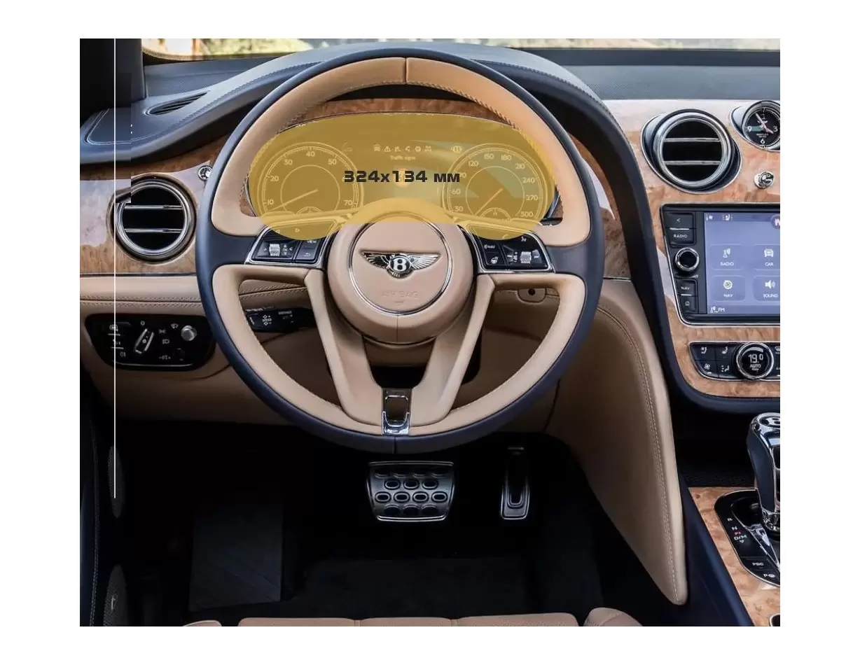 Audi Q8 (4MN) 2018 - Present Digital Speedometer Audi Virtual Cockpit 12,3" DisplayschutzGlass Kratzfest Anti-Fingerprint Transp