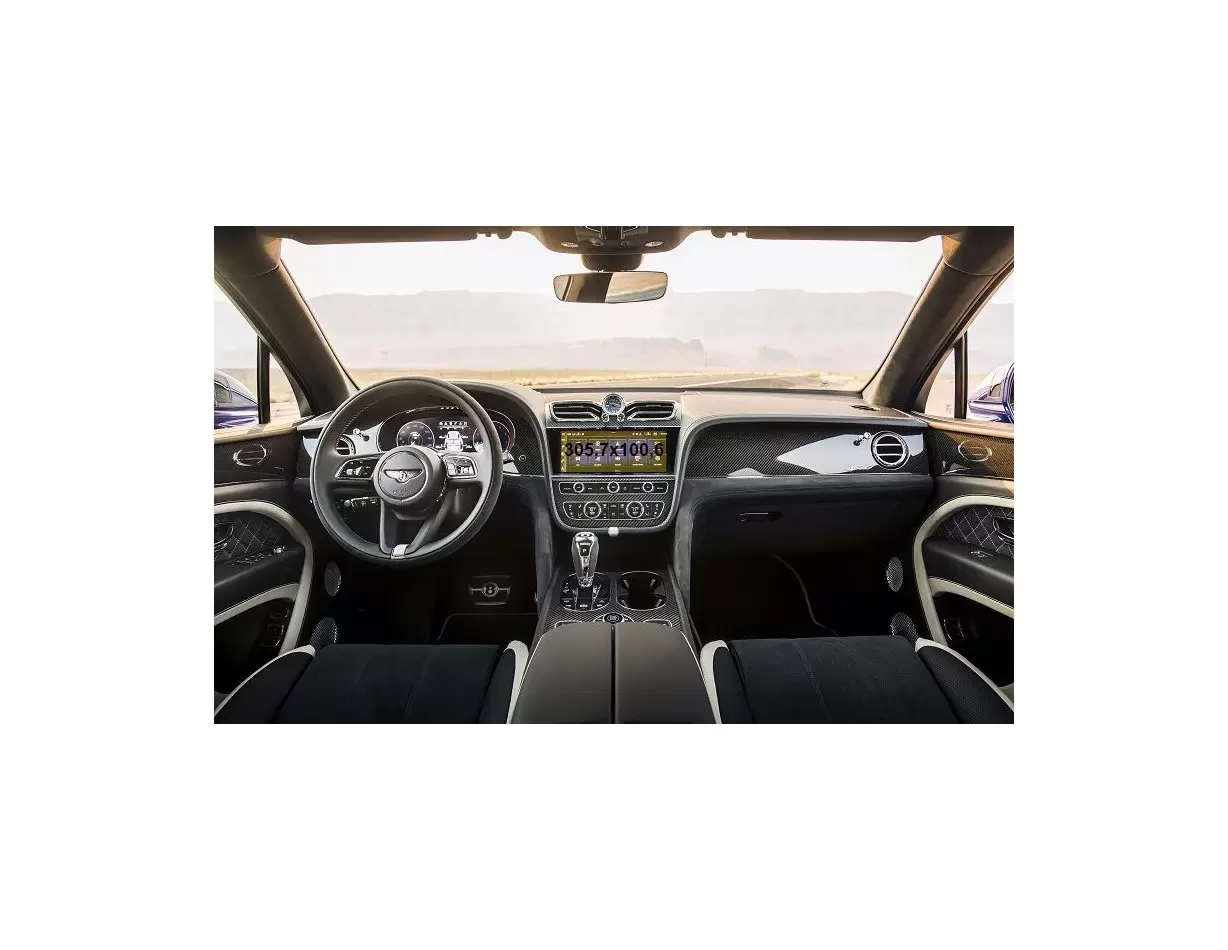 Bentley Bentayga 2016 - 2020 Digital Speedometer Vidrio protector de navegación transparente HD