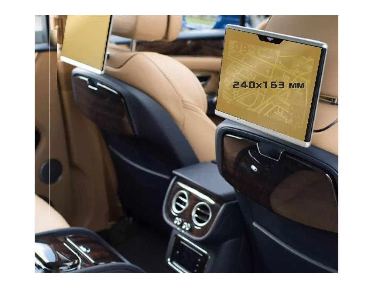 Bentley Bentayga 2020 - Present Digital Speedometer DisplayschutzGlass Kratzfest Anti-Fingerprint Transparent - 1- Cockpit Dekor