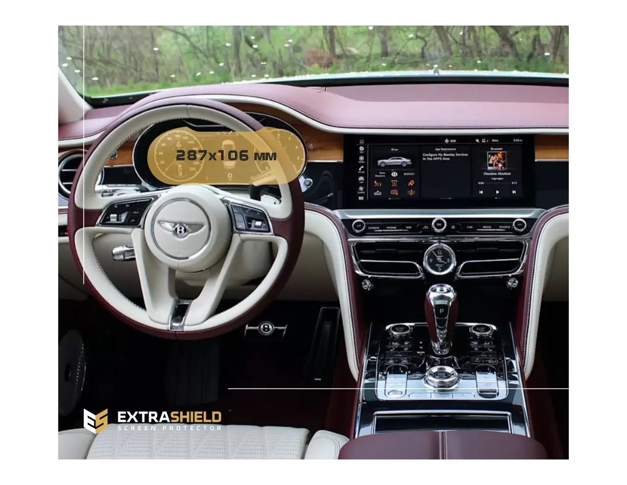 Bentley Continental GT 2012 - 2017 Multimedia 8" HD transparant navigatiebeschermglas