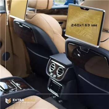 Bentley Flying Spur 2019 - Present Digital Speedometer DisplayschutzGlass Kratzfest Anti-Fingerprint Transparent