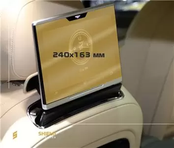Bentley Flying Spur 2019 - Present Passenger monitors (2pcs,) 12,5" DisplayschutzGlass Kratzfest Anti-Fingerprint Transparent - 