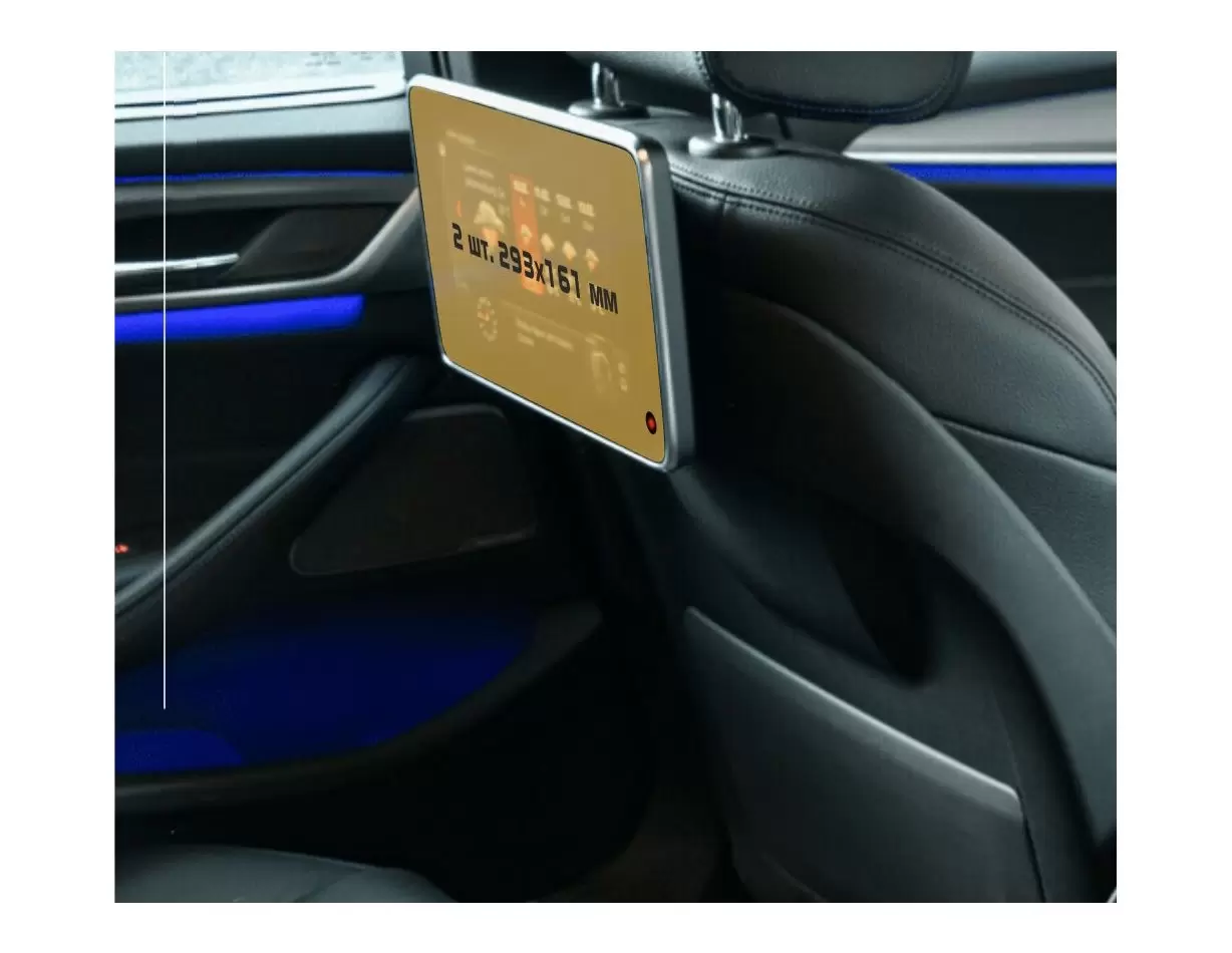 Bentley Flying Spur 2022 - Present Passenger monitors (2pcs,) HD transparant navigatiebeschermglas