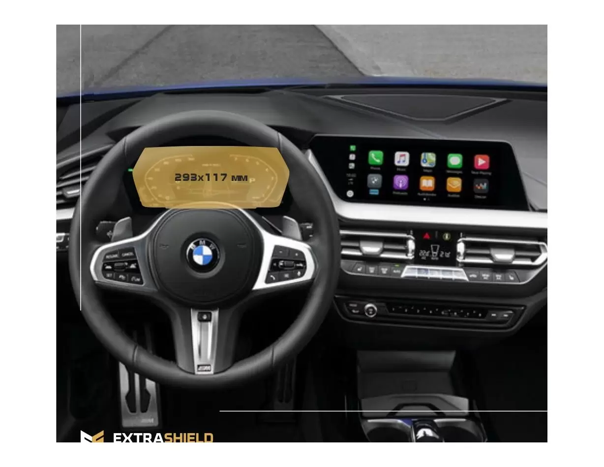 BMW 1 Series (F40) 2019 - Present Digital Speedometer BMW Live Cockpit Professional 10,25" ExtraShield Screeen Protector
