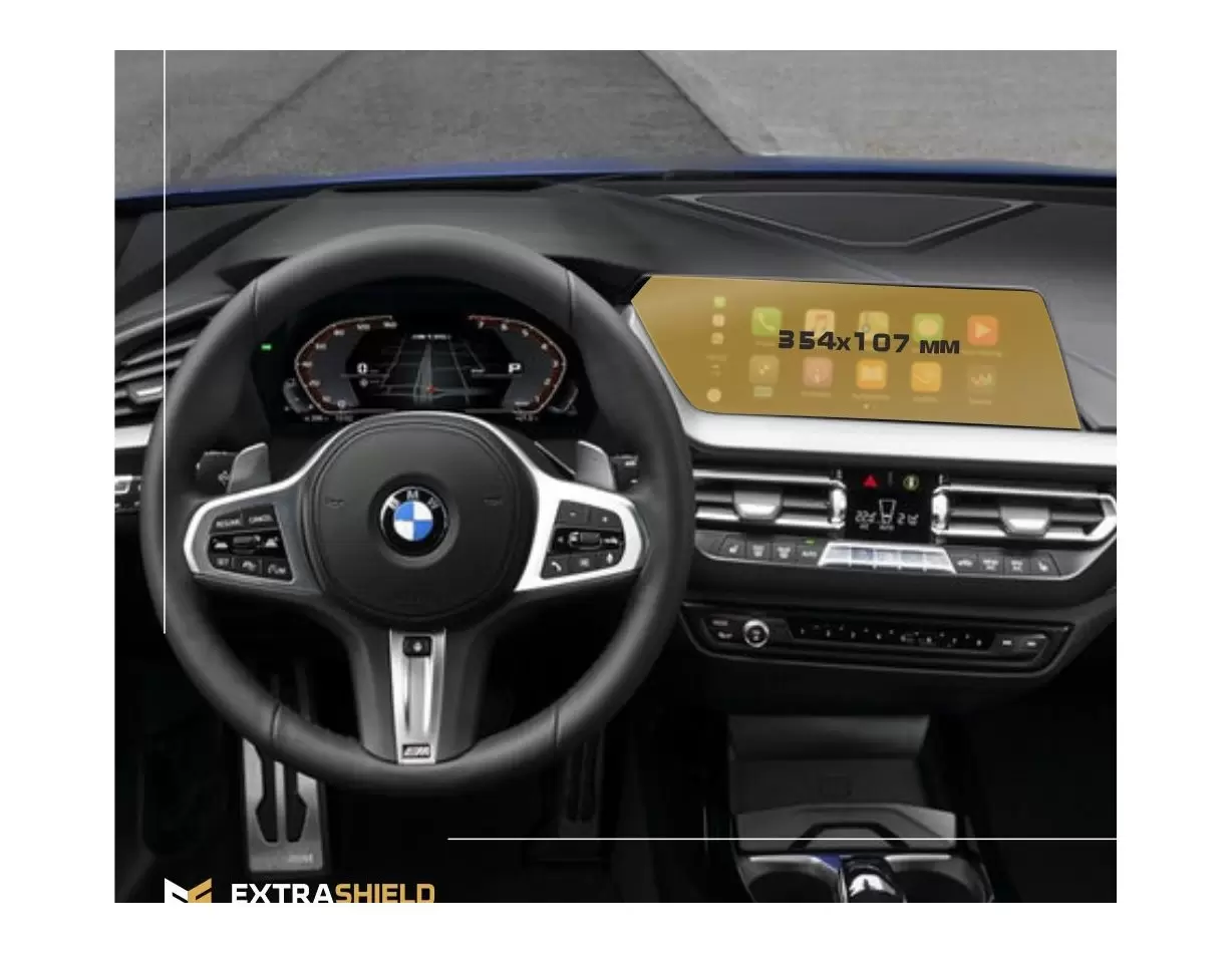 BMW 1 Series (F20) 2011 - 2017 Multimedia NBT 8,8" Protection d'écran Résiste aux rayures HD transparent - 1 - habillage decor d