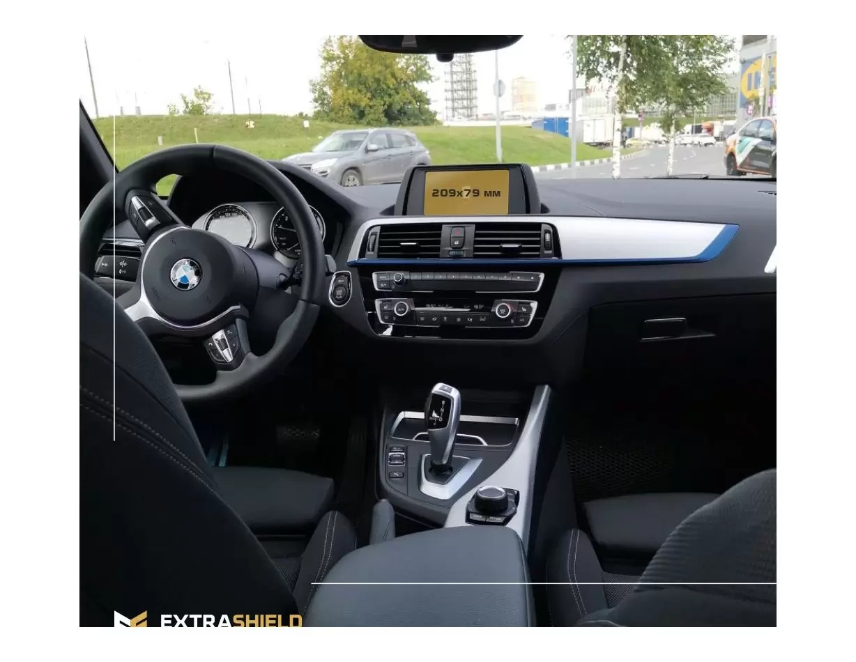 BMW 1 Series (F20) 2015 - 2020 Multimedia NBT EVO 10,2" DisplayschutzGlass Kratzfest Anti-Fingerprint Transparent - 1- Cockpit D