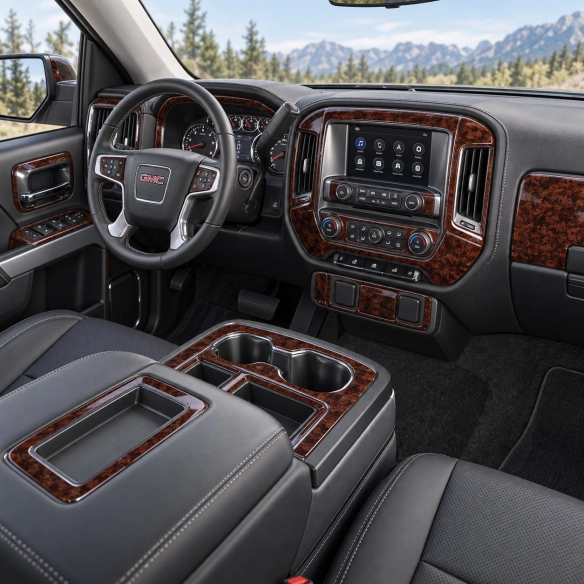 GMC Sierra 2014-2018 Interior Dashboard Trim Kit Dash Trim Dekor 68 Parts