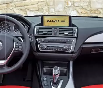 BMW 2 Series (F44) 2019 - Present Multimedia 10,25" DisplayschutzGlass Kratzfest Anti-Fingerprint Transparent - 1- Cockpit Dekor