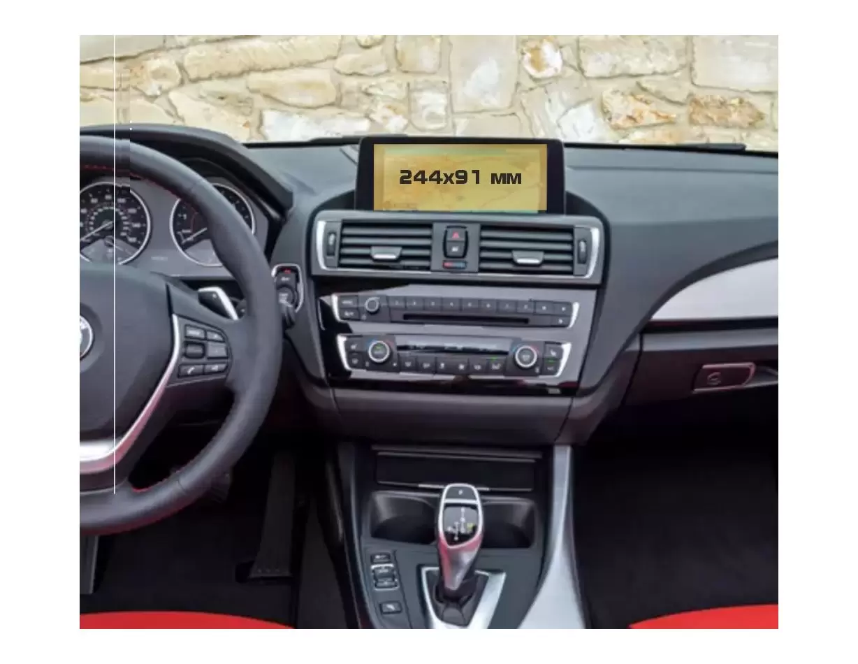 BMW 2 Series (F44) 2019 - Present Multimedia 10,25" HD transparant navigatiebeschermglas