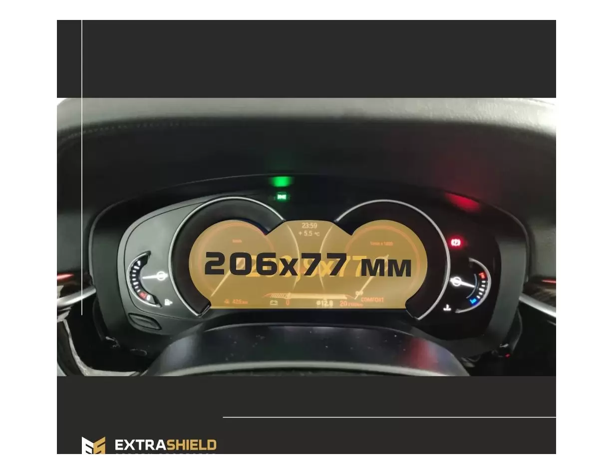 BMW 2 Series (G42) 2021 - Present Digital Speedometer (without sensor) 12,3" Vidrio protector de navegación transparente HD