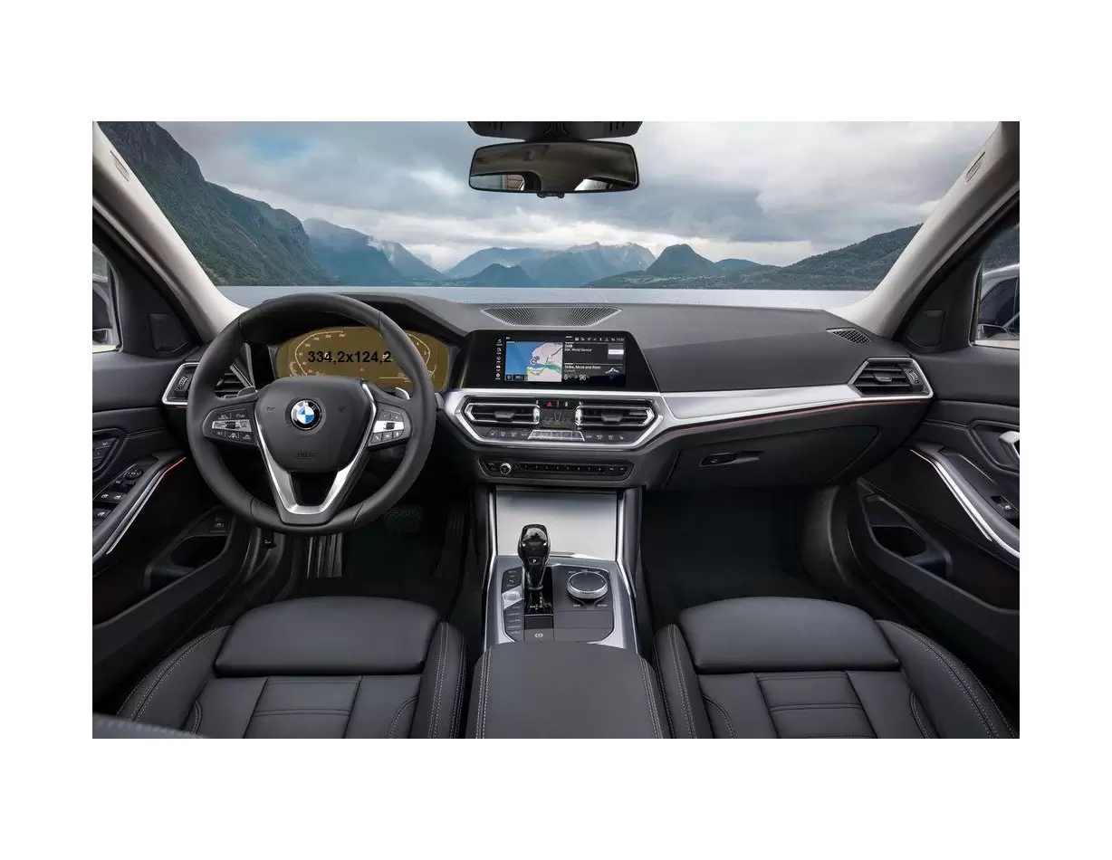 BMW 4 Series (F32) 2013 - 2020 Multimedia NBT EVO 10,2" Vidrio protector de navegación transparente HD