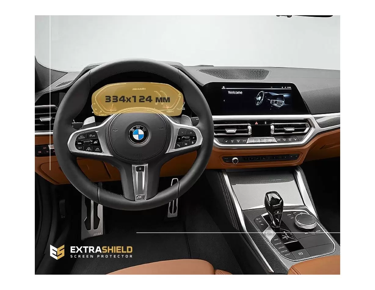 BMW 4 Series (F32) 2017 - 2020 Multimedia NBT 8,8" Vetro Protettivo HD trasparente di navigazione Protezione