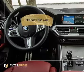 BMW 4 Series (G22) 2020 - Present Digital Speedometer (Central) 12,3" Protection d'écran Résiste aux rayures HD transparent