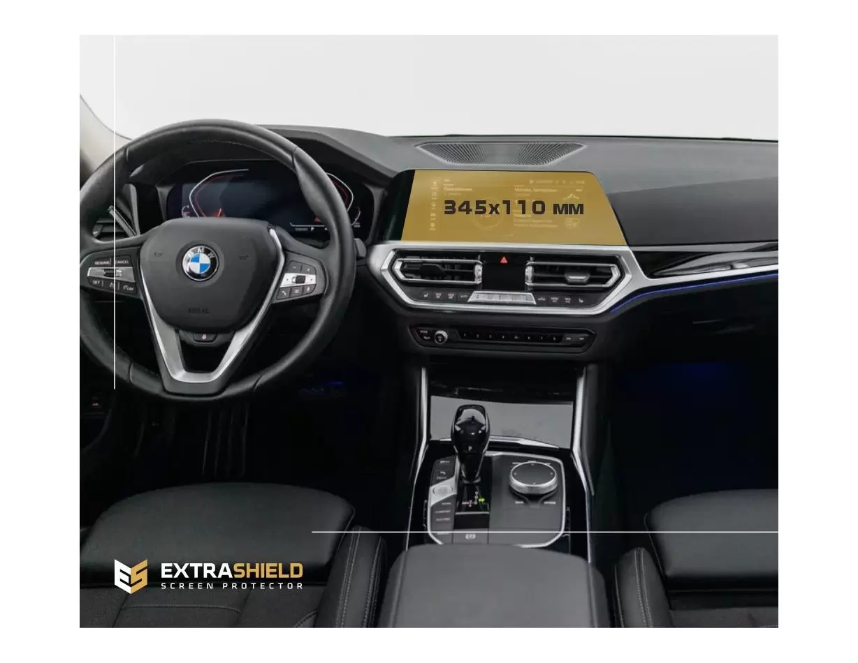 BMW 4 Series (G22) 2020 - Present Digital Speedometer (Ohne sensor) 12,3" DisplayschutzGlass Kratzfest Anti-Fingerprint Trans - 