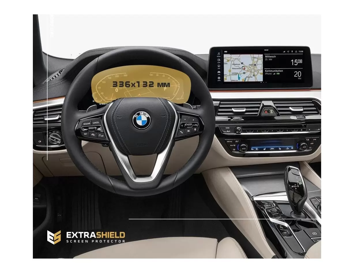 BMW 5 Series (G30) 2016 - Present Digital Speedometer (without sensor) 12,3" ExtraShield Screeen Protector