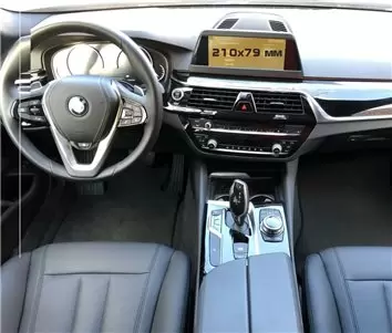 BMW 5 Series (G30) 2016 - 2020 Digital Speedometer (left button) 12,3" Protection d'écran Résiste aux rayures HD transparent