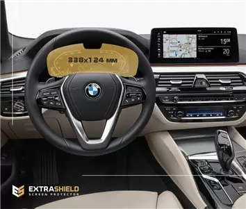 BMW 5 Series (G30) 2020 - Present Digital Speedometer (Central) 12,3" Protection d'écran Résiste aux rayures HD transparent