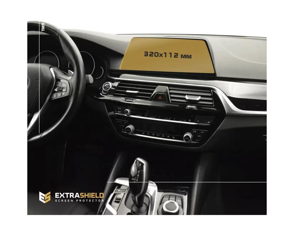BMW 5 Series (G30) 2020 - Present Digital Speedometer (with sensor) 12,3" 338,1?123,1 ?? HD transparant navigatiebeschermglas