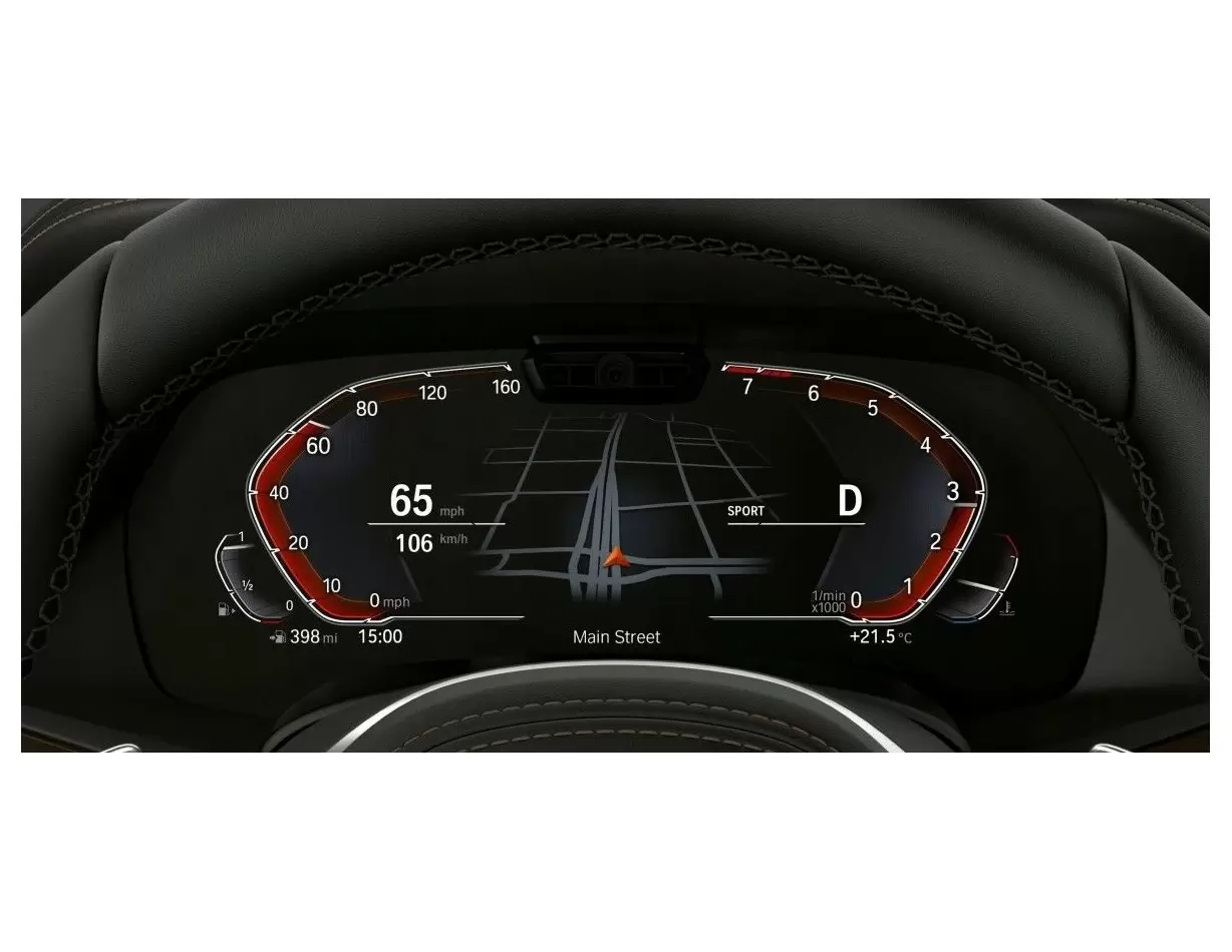 BMW 6 Series (G32) 2017 - 2020 Digital Speedometer (Central) 12,3" Protection d'écran Résiste aux rayures HD transparent - 1 - h