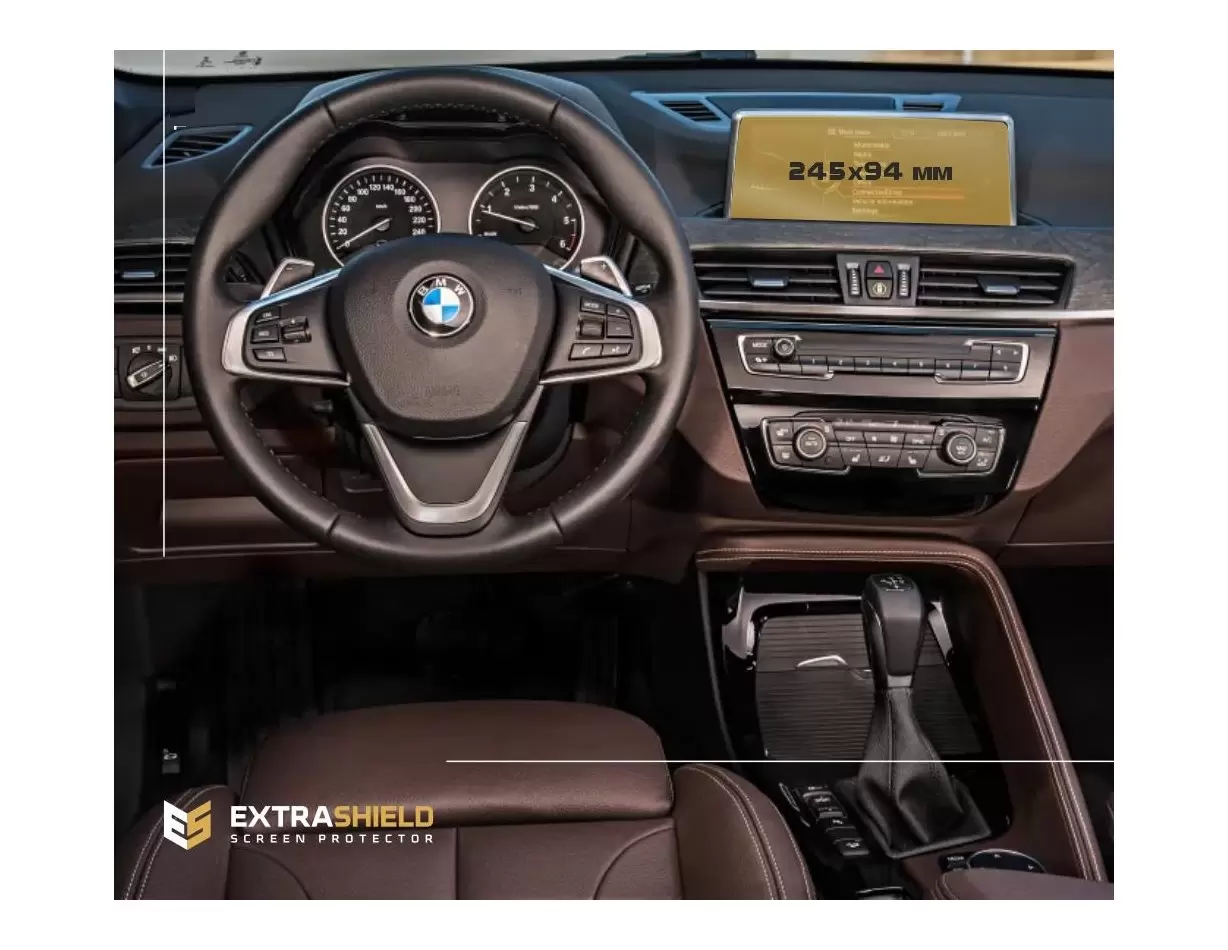 BMW X1 (F48) 2015 - 2019 Multimedia 8,8" HD transparant navigatiebeschermglas
