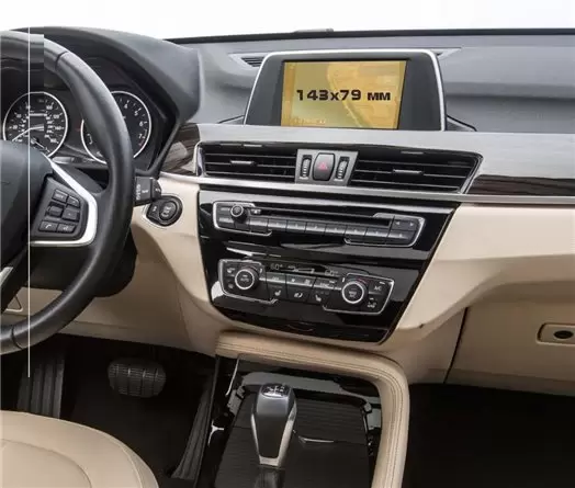 BMW X1 (F48) 2015 - 2019 Multimedia NBT 8,8" HD transparant navigatiebeschermglas