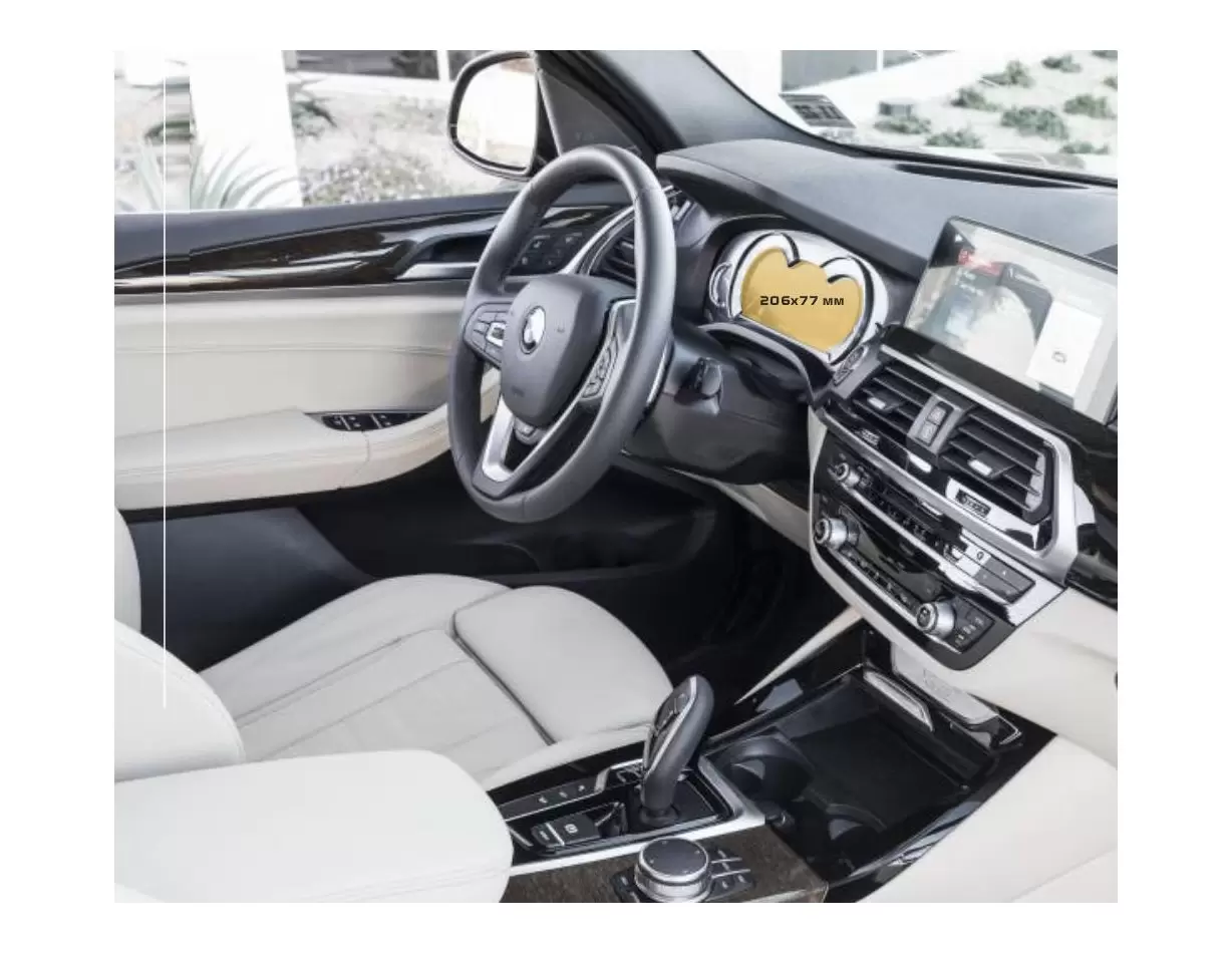 BMW X3 (F25) 2010 - 2014 Multimedia 8,8" HD transparant navigatiebeschermglas
