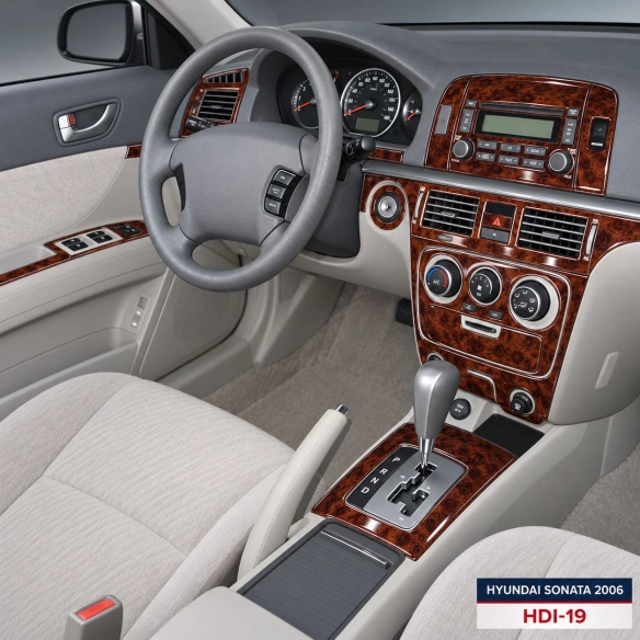 Hyundai Sonata 2006-heden With OEM Hout Kit interieur dashboard decoratieset dashboard decor