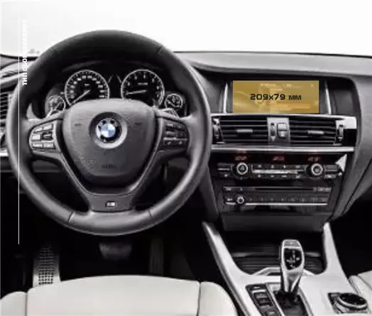 BMW X3 (G01) 2017 - Present Digital Speedometer 12,3" Vidrio protector de navegación transparente HD