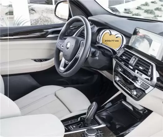 BMW X4 (F26) 2014 - 2018 Multimedia 8,8" DisplayschutzGlass Kratzfest Anti-Fingerprint Transparent - 1- Cockpit Dekor Innenraum
