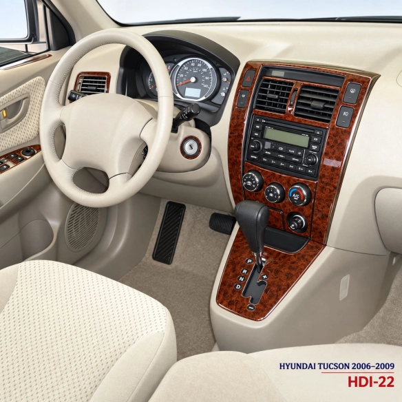 Hyundai Tucson 2006-2009 Automatic Gear Interior Dashboard Trim Kit Dash Trim Dekor