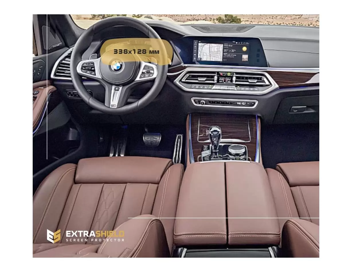 BMW X4 (G02) 2021 - Present Multimedia 10,25" DisplayschutzGlass Kratzfest Anti-Fingerprint Transparent - 1- Cockpit Dekor Innen