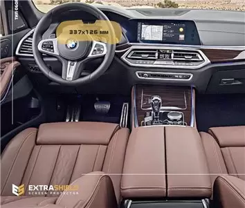 BMW X4 (G02) 2021 - Present Multimedia 12,3" DisplayschutzGlass Kratzfest Anti-Fingerprint Transparent - 1- Cockpit Dekor Innenr