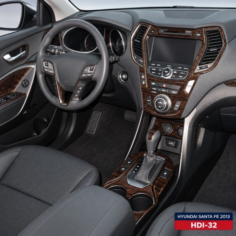 Hyundai Santa Fe 2013-in poi set completo; con navigatore; con 3 row seats kit rivestimento cruscotto e interni 3D