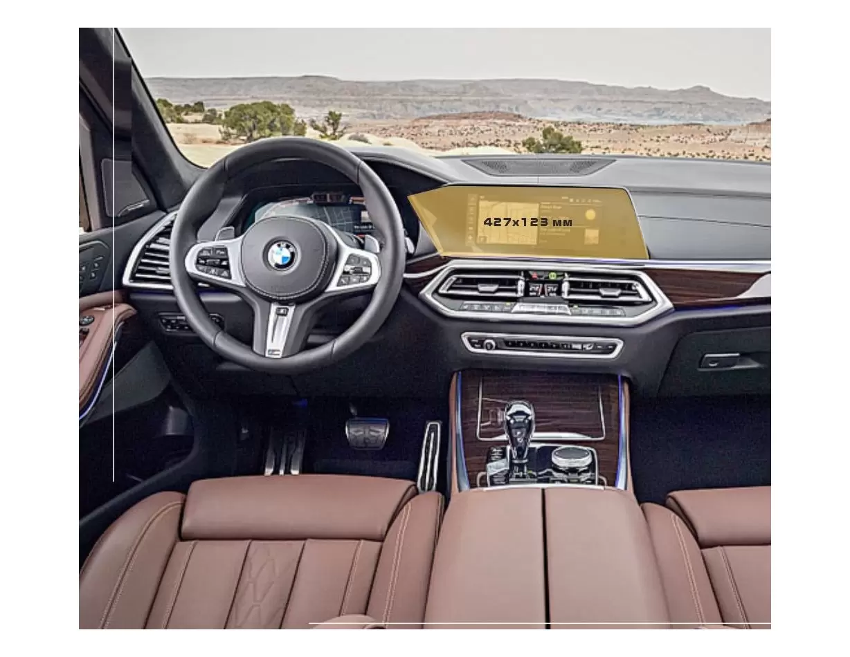 BMW X5 (F15) 2013 - 2018 Multimedia 10,25" Vidrio protector de navegación transparente HD