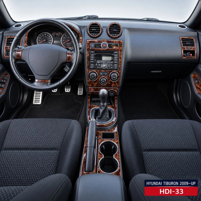 Hyundai Tiburon 2009-in poi Full Kir; cambio manuale; Automatic AC kit rivestimento cruscotto e interni 3D
