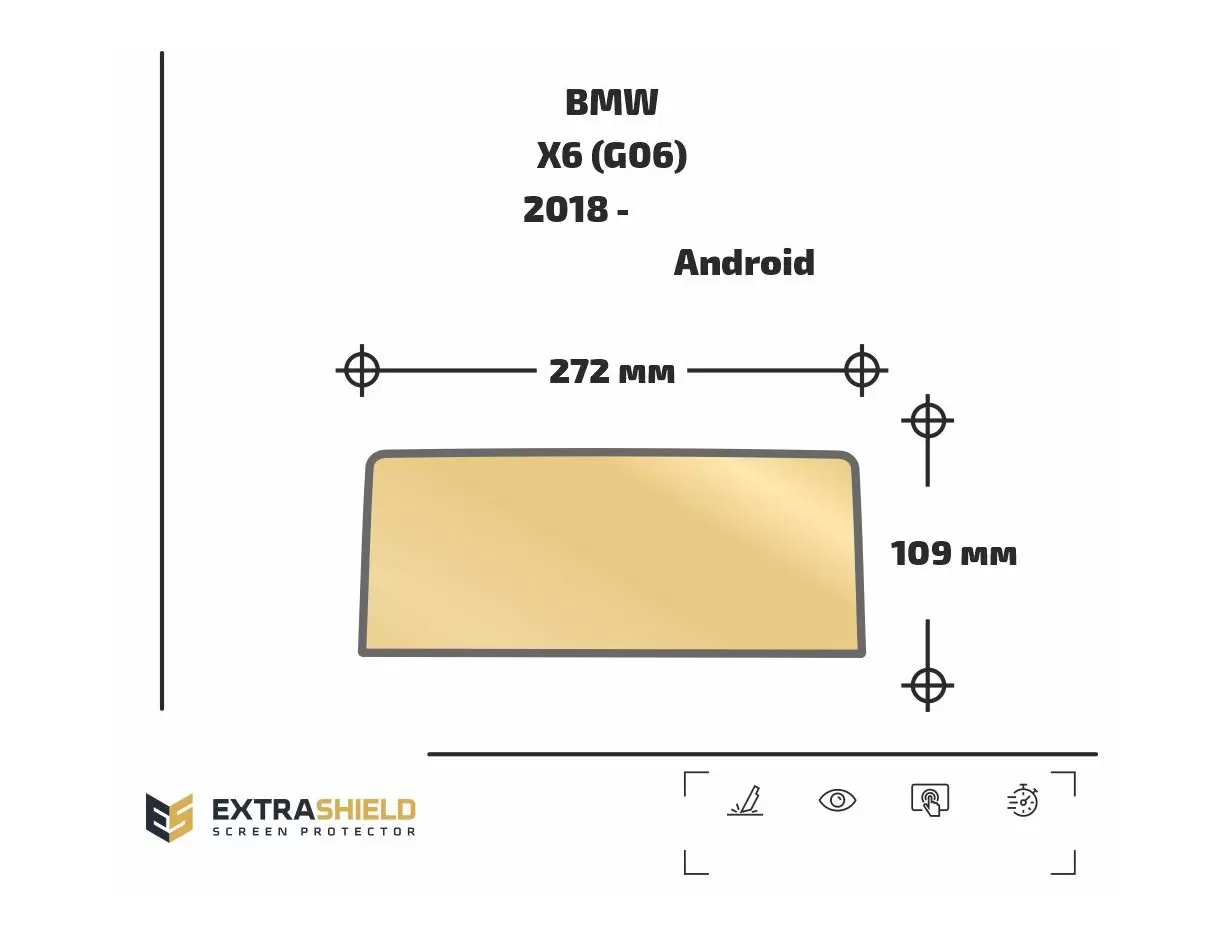 BMW X6 (E71) 2012 - 2014 Multimedia NBT EVO 10,2" HD transparant navigatiebeschermglas