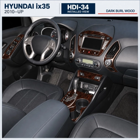 Hyundai ix35 2010-heden Basic Set, Without NAVI interieur dashboard decoratieset dashboard decor
