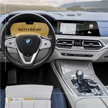 BMW X6 (G06) 2019 - Present Digital Speedometer (with sensor) 12,3" DisplayschutzGlass Kratzfest Anti-Fingerprint Transparent