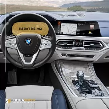 BMW X6 (G06) 2019 - Present Digital Speedometer (without sensor) 12,3" Protection d'écran Résiste aux rayures HD transparent