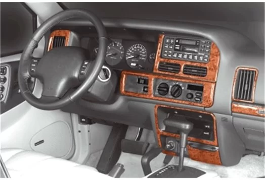 Chrysler Grand Cherokee 01.1996 3M 3D Interior Dashboard Trim Kit Dash Trim Dekor 10-Parts