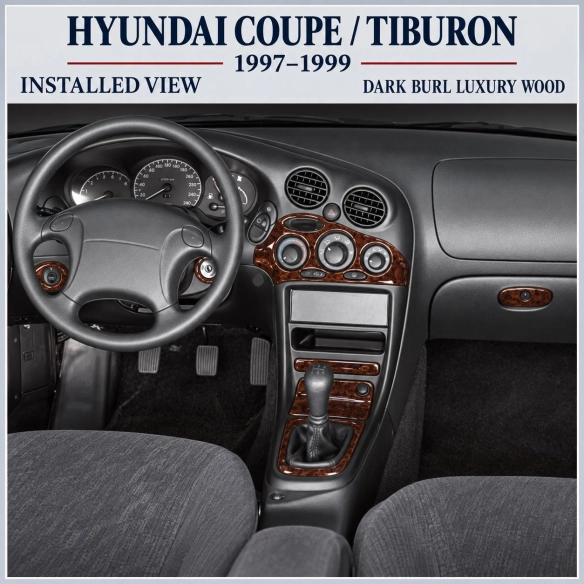 Hyunda Coupe 1997-1999 Interior Dashboard Trim Kit Dash Trim Dekor 20 Parts