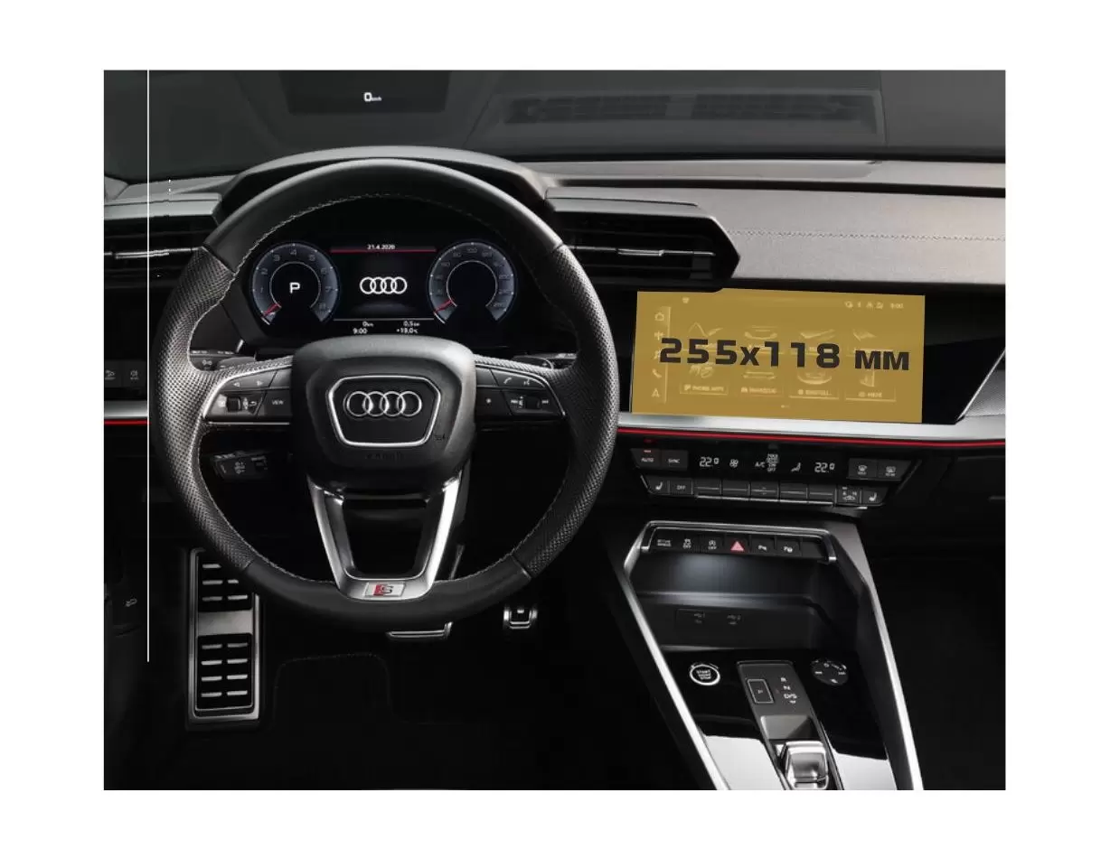 Audi A3 (8Y) 2020-Presnt. Multimedia MMI Navigation plus 10,1" ExtraShield Screeen Protector