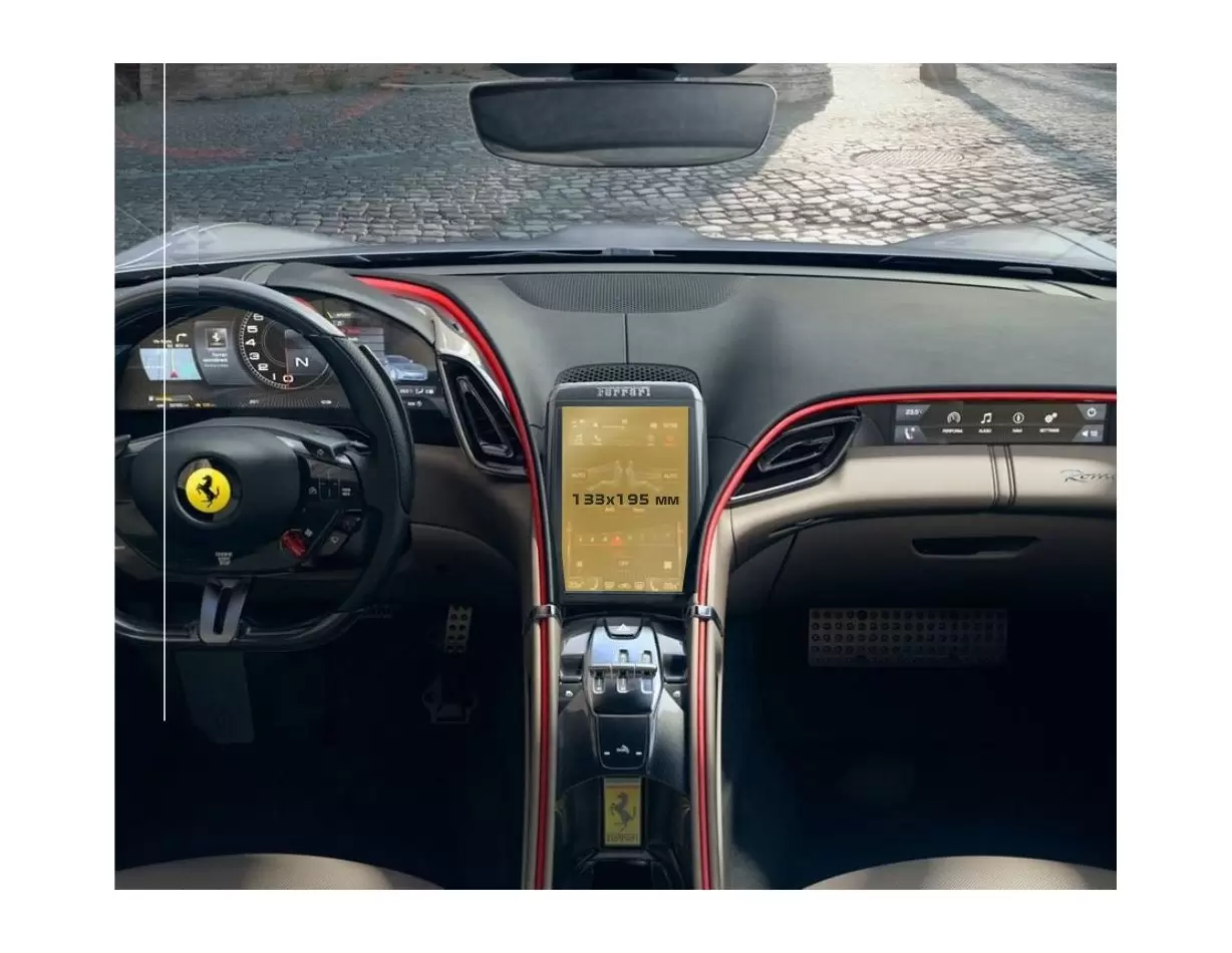Dodge Challenger 2021 - Present Multimedia 8,4" Vidrio protector de navegación transparente HD